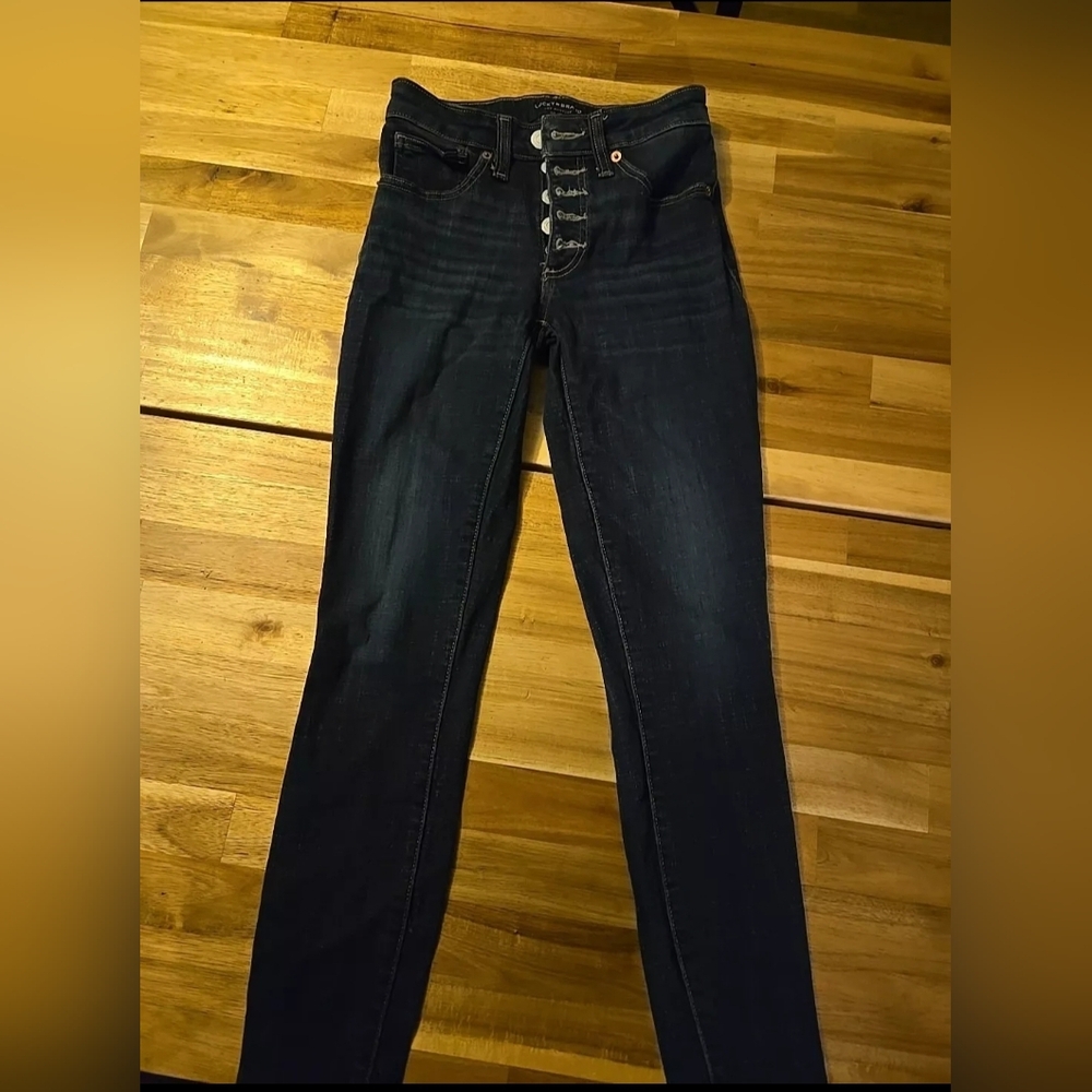 Lucky Brand high waist button fly skinny jeans size 25